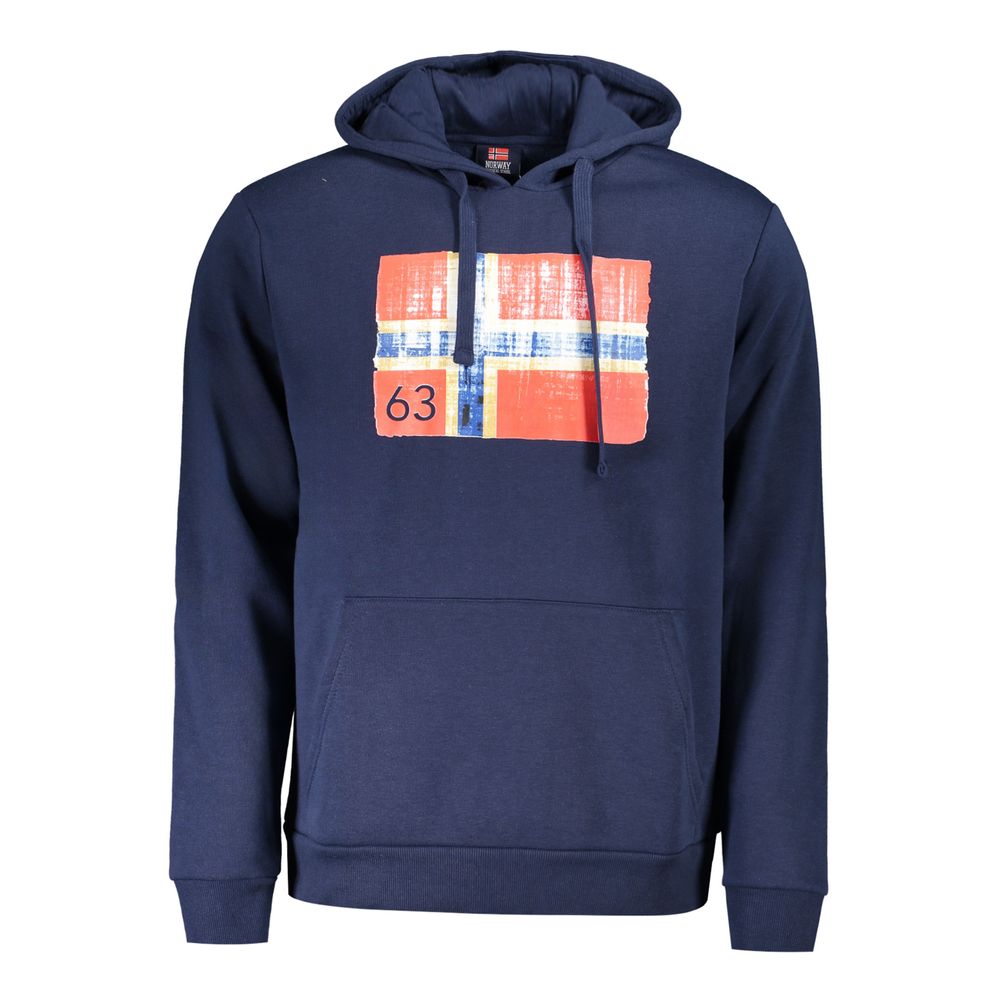 

Синяя хлопковая мужская толстовка с капюшоном Geographical Norway