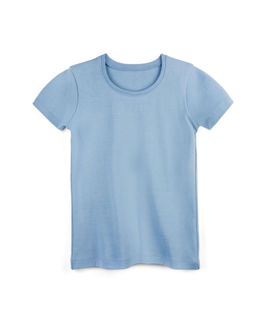 

Детская футболка с круглым вырезом из органического хлопка, произведенного в соответствии с принципами справедливой торговли Mightly, Chambray