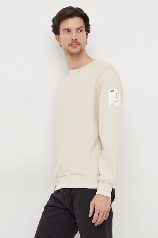 

Хлопковая толстовка Ray Pepe Jeans, бежевый