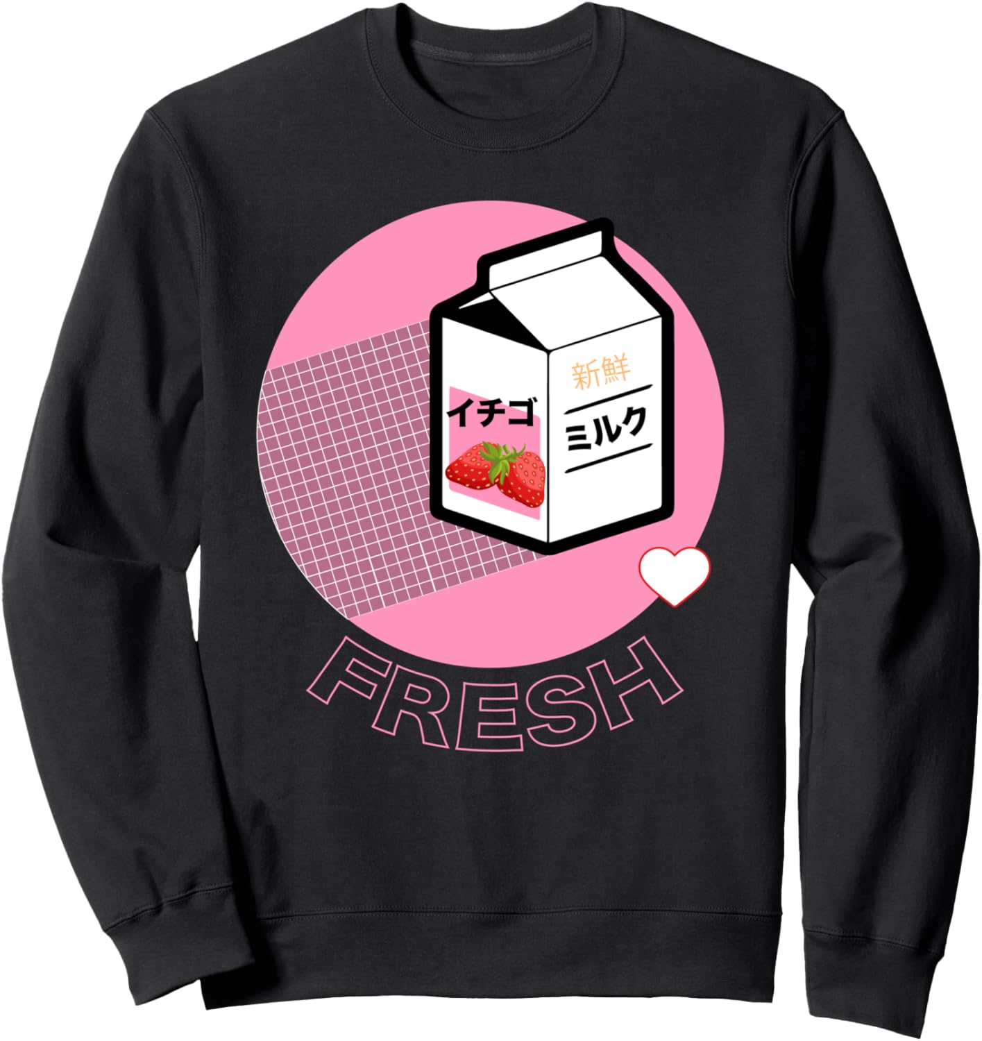 

Толстовка с изображением японской упаковки клубничного молочного коктейля 90-х годов Aesthetic Milk Cute Gift T-Shirt, черный