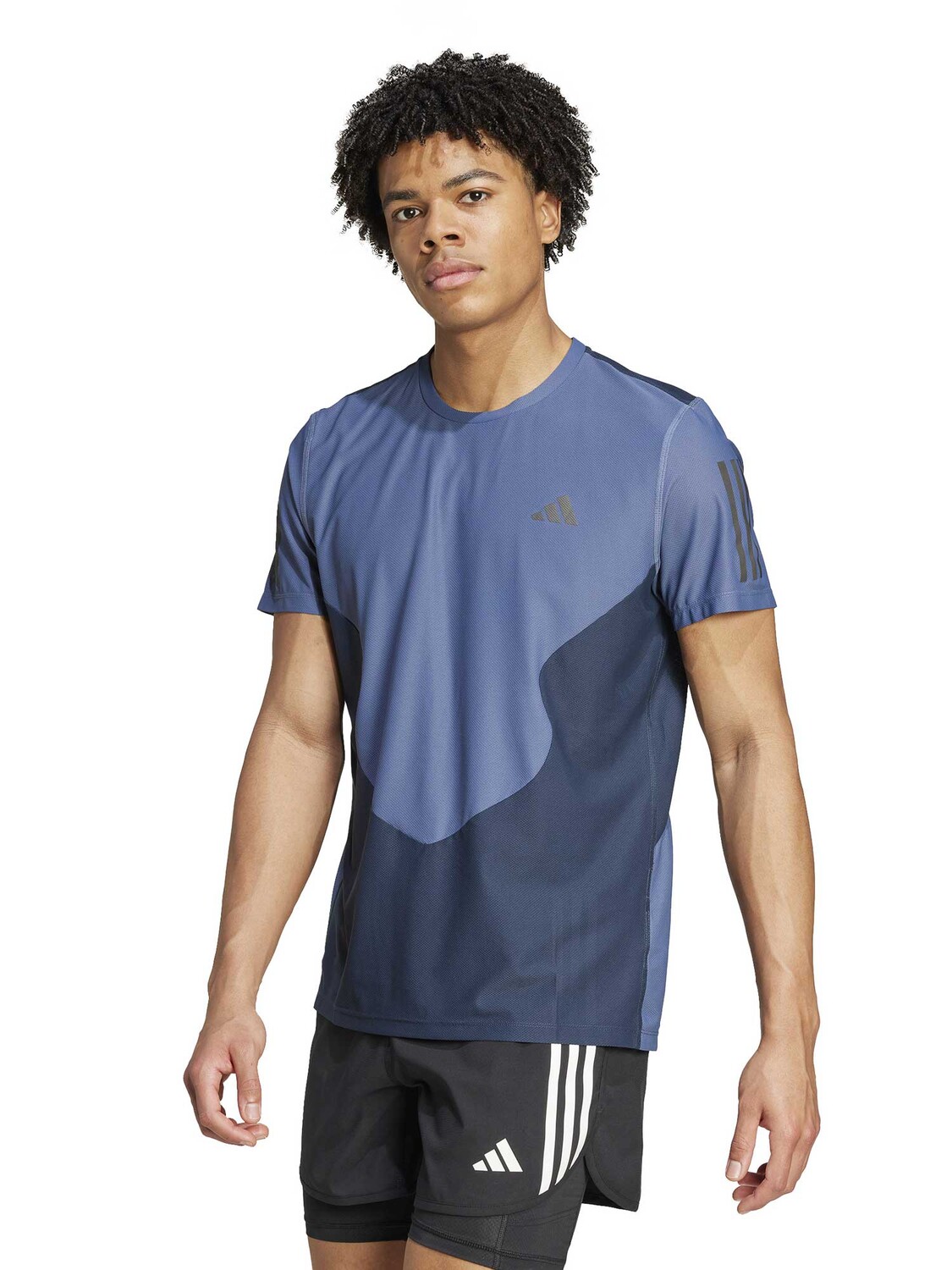 

Футболка Adidas Performance Own the Run Colorblock AEROREADY T-Shirt, синий