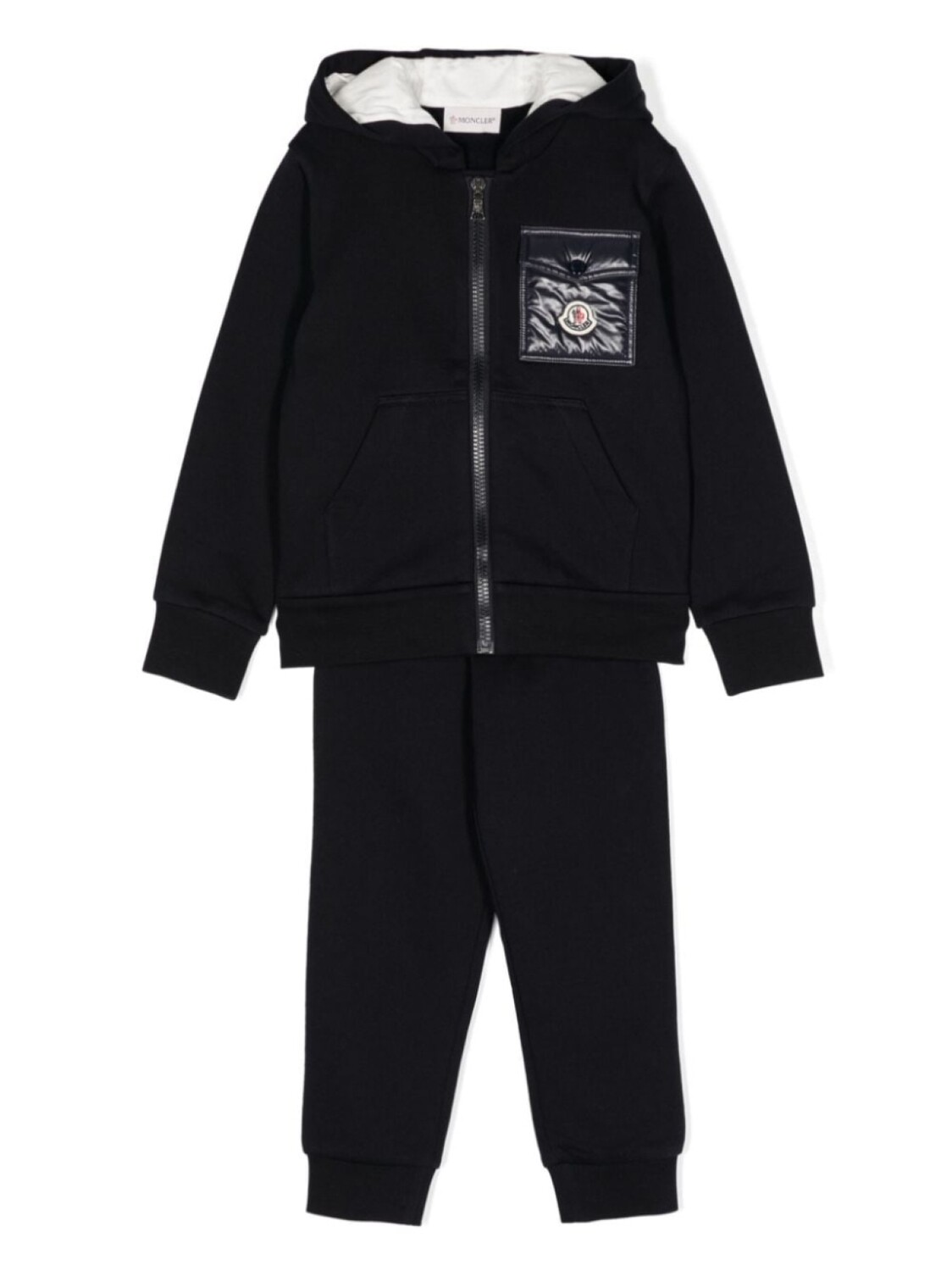 

Moncler Enfant спортивный костюм с нашивкой-логотипом, черный