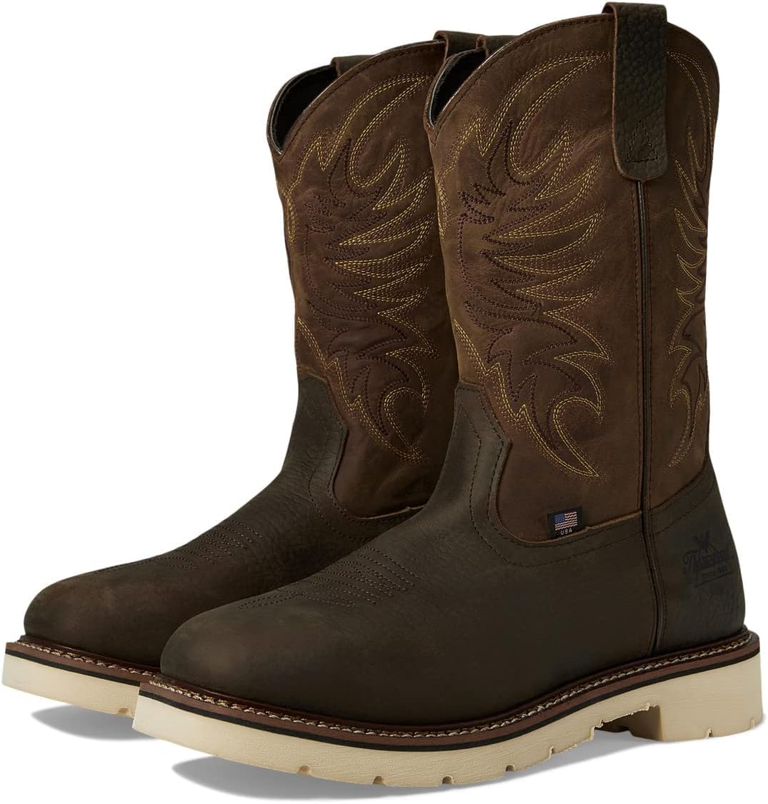 

Мужские кожаные ботинки Thorogood American Heritage 11 с квадратным носком и противоскользящей подошвой, Non-Safety Toe