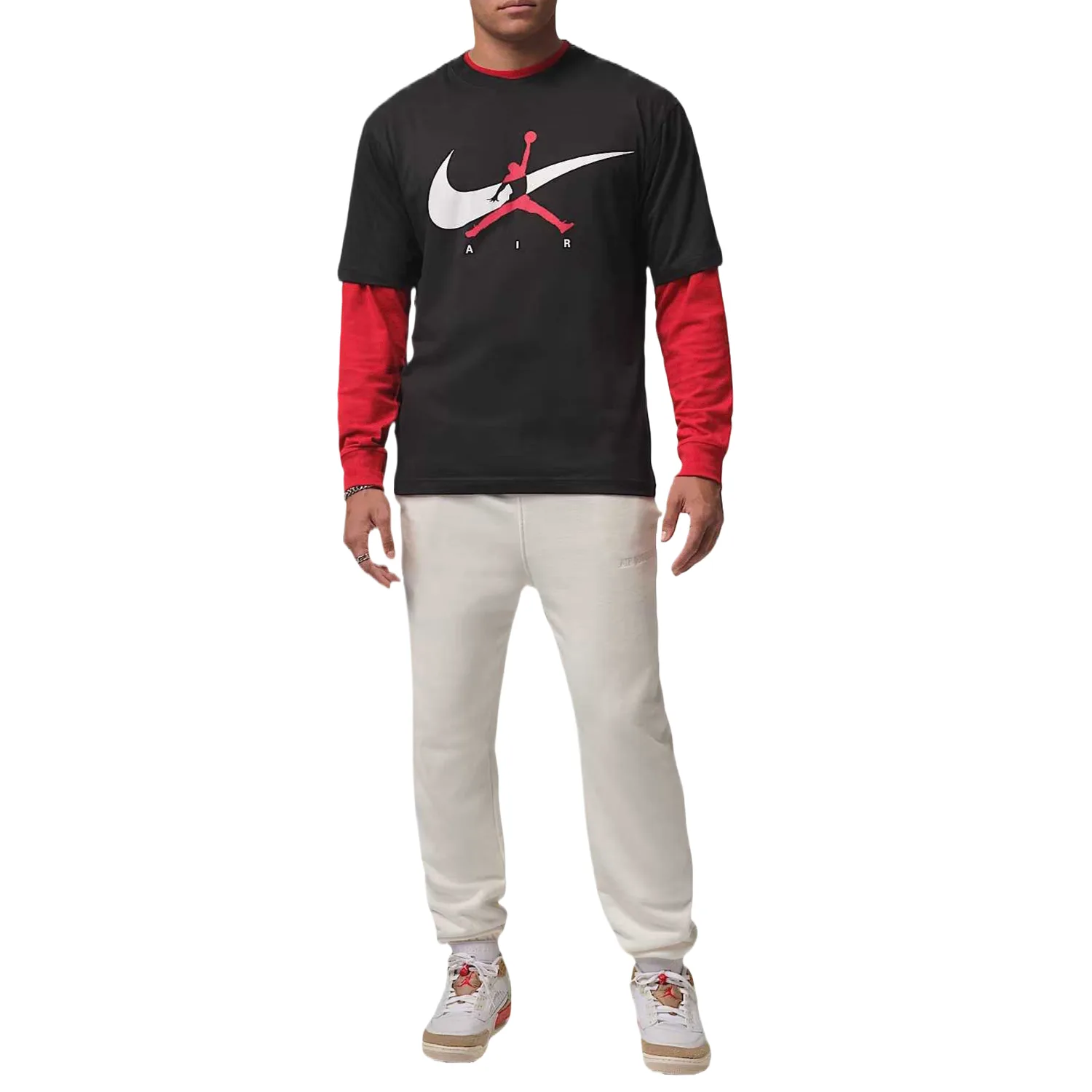 Футболка Brooklyn Men's Jumpman Jordan, черный/белый — фото 4