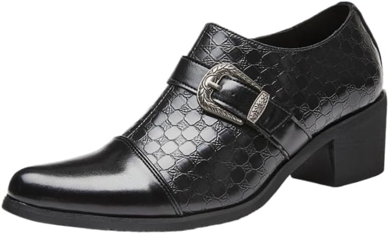 

Модные мужские кожаные туфли с резиновой подошвой подходят для посещения вечеринок, свадеб и повседневных прогулок Fusecottc, черный