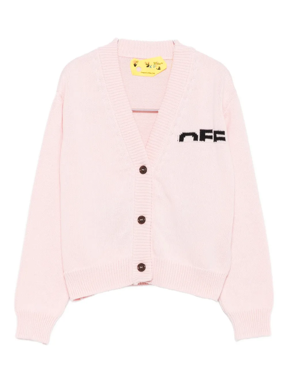 

Кардиган на пуговицах с логотипом OFF-WHITE, розовый