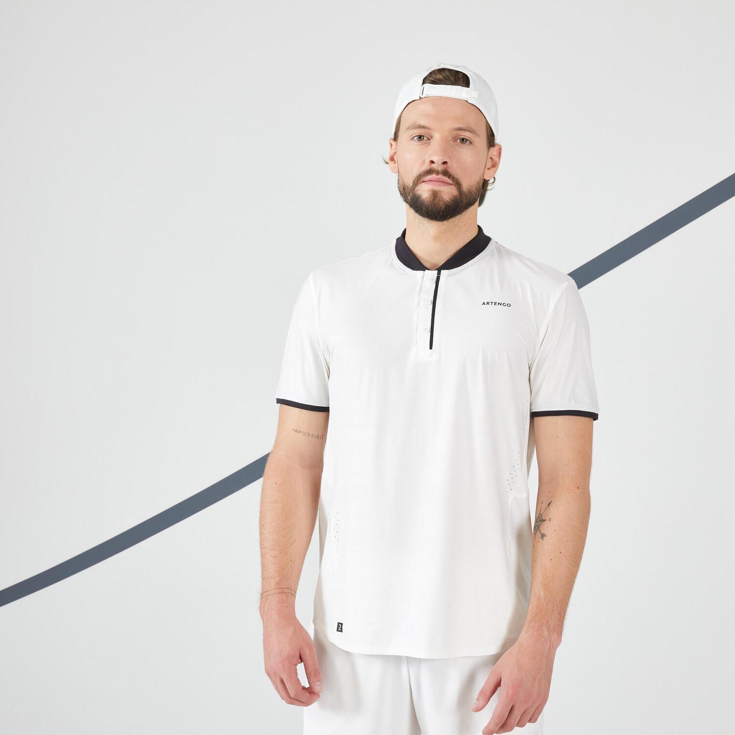 

Теннисная футболка с короткими рукавами Decathlon Dry+ — Выкл. Artengo, белый