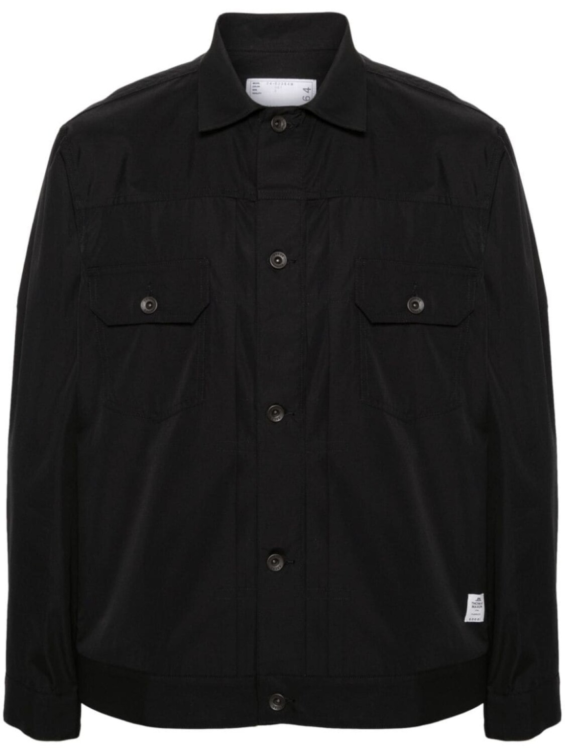 

sacai рубашка с защипами, черный