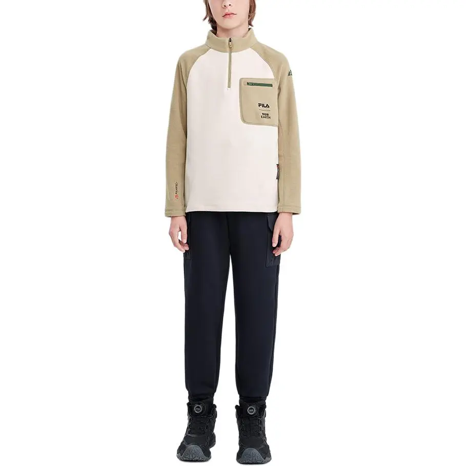 Детские вязаные спортивные штаны FILA KIDS, черный — фото 3