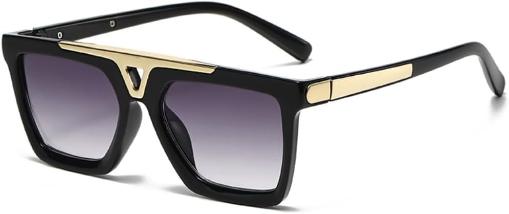 

Винтажные солнцезащитные очки с двойной перемычкой для мужчин, очки с градиентным зеркальным покрытием, солнцезащитные очки UV400 для женщин, модные сине-желтые солнцезащитные очки SZVVBKK, Tyj261-7