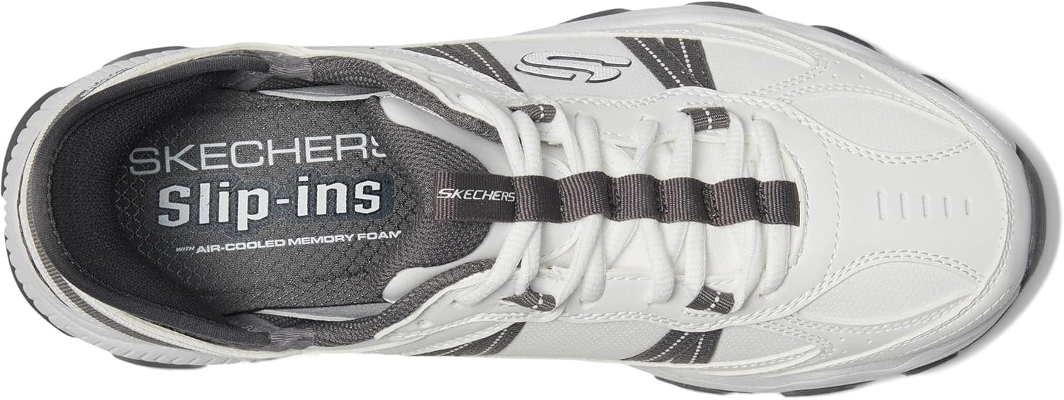 Мужские кроссовки Skechers Stamina без застежек, белый/серый — фото 2