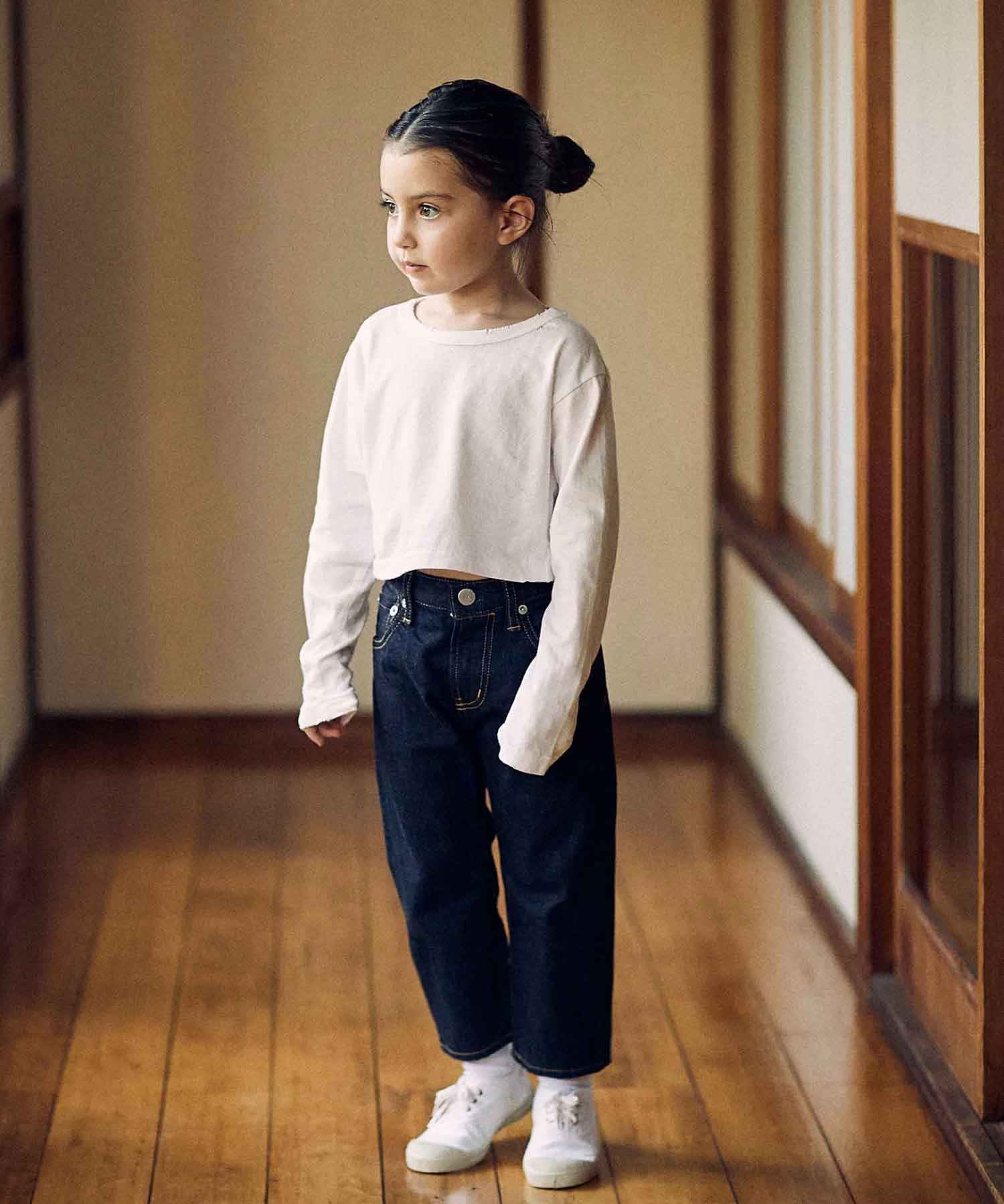 Детская футболка SEA CHIBI VINTAGE 88 с потёртостями тёмно-синяя — фото 3