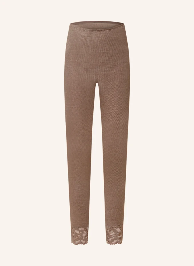 

Леггинсы lounge из серии wool love из шерсти мериноса с шелком Mey, коричневый