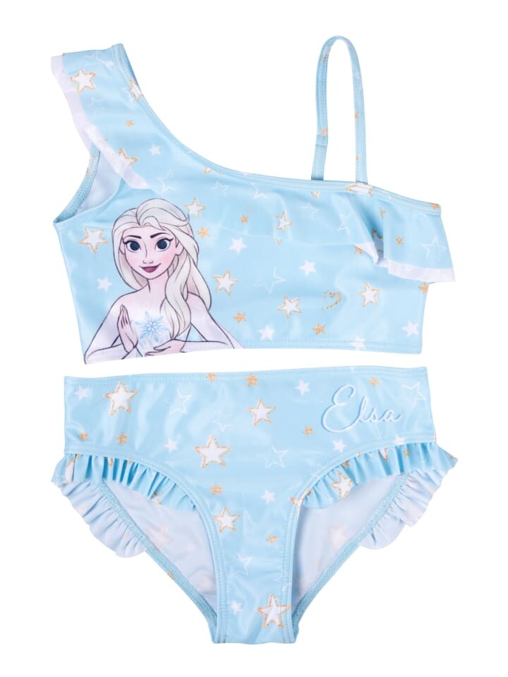 

Бикини United Labels Disney Die Eiskönigin Bikini mit Rüschen Elsa Frozen Zweiteiler, синий