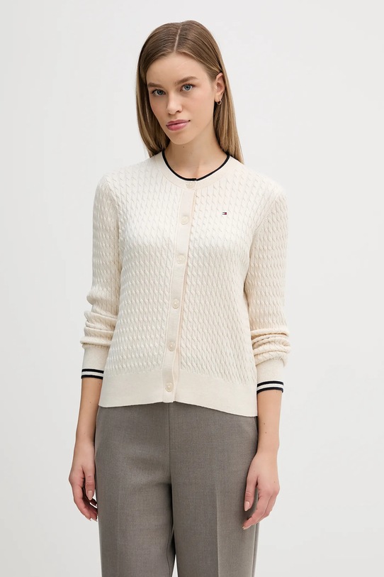 

Хлопковый кардиган Tommy Hilfiger, бежевый