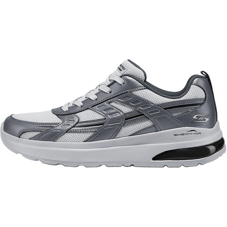 

Повседневные низкие повседневные туфли мужские серые Skechers, Gray