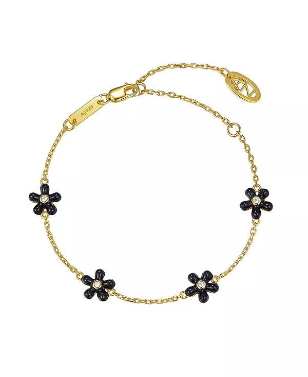 

Браслет Petit Rosie черного цвета Anna Zuckerman, black