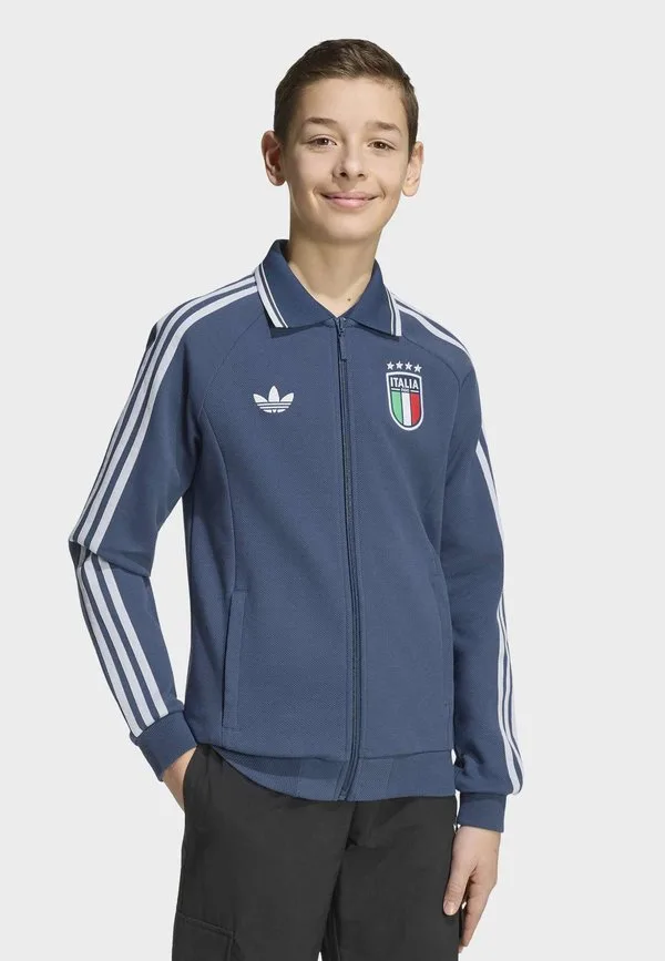 Детская тренировочная куртка с изображением гимна италии Adidas Originals, Night Marine — фото 2