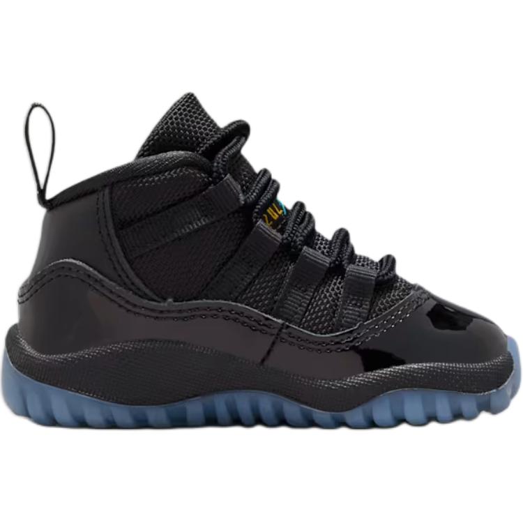 Jordan Air 11 Slip Resistant Abrasion Resistant High top Toddler Shoes Black/Gamma Blue Infant And Toddler — фото 3