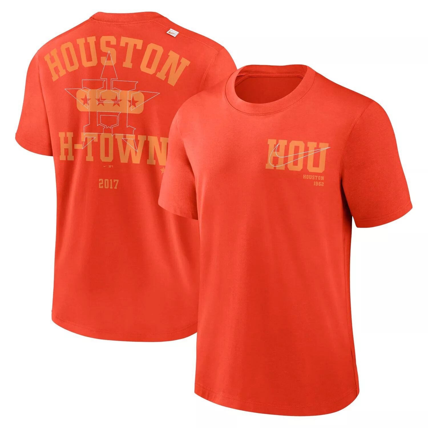 

Мужская оранжевая футболка Houston Astros Statement Game Over Nike, Оранжевый, Мужская оранжевая футболка Houston Astros Statement Game Over Nike