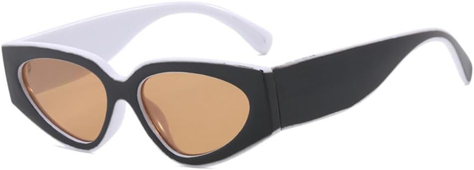 

Модные солнцезащитные очки «кошачий глаз» для женщин и мужчин, винтажные, в стиле панк, популярные очки с леопардовым принтом, солнцезащитные очки UV400 HYYZZC, Whiteblack-brown.