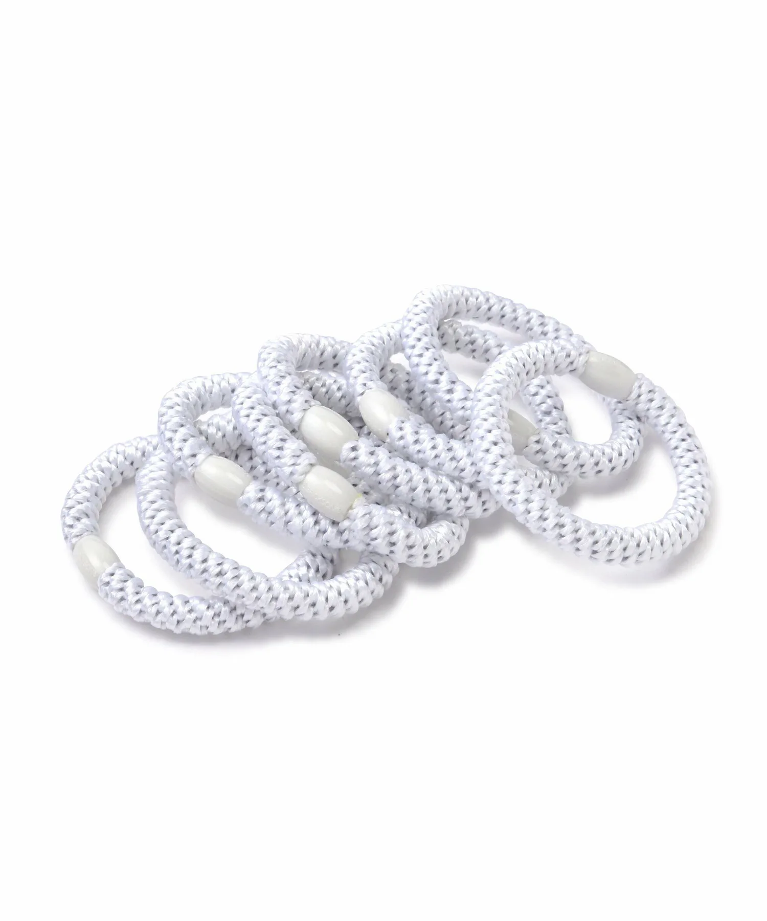 Французская резинка для волос Luex, набор из 8 штук Royal Flash, white