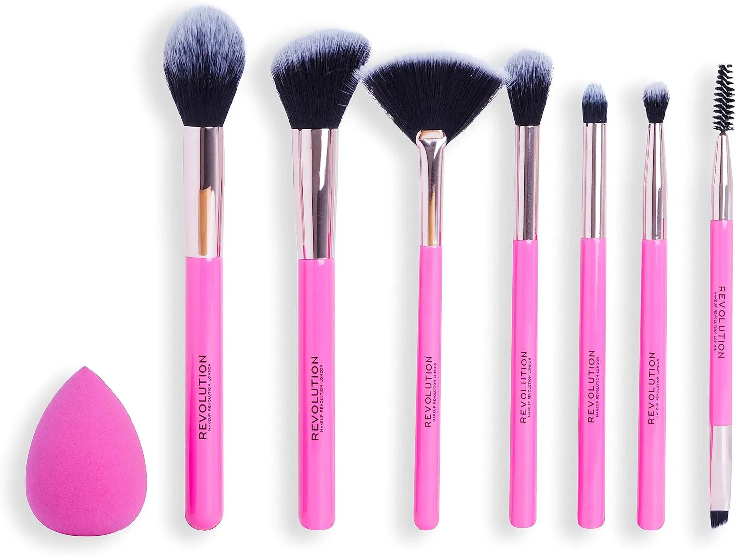 Набор кистей для макияжа The Brush Edit Makeup Revolution, 7 кистей, розовый — фото 2