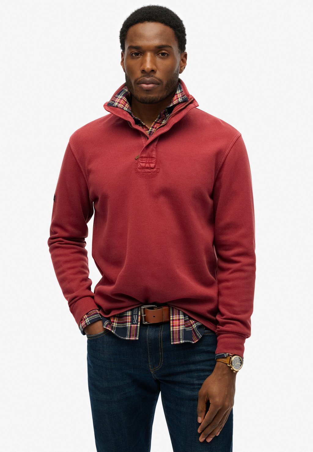 

Лонгслив Superdry, красный