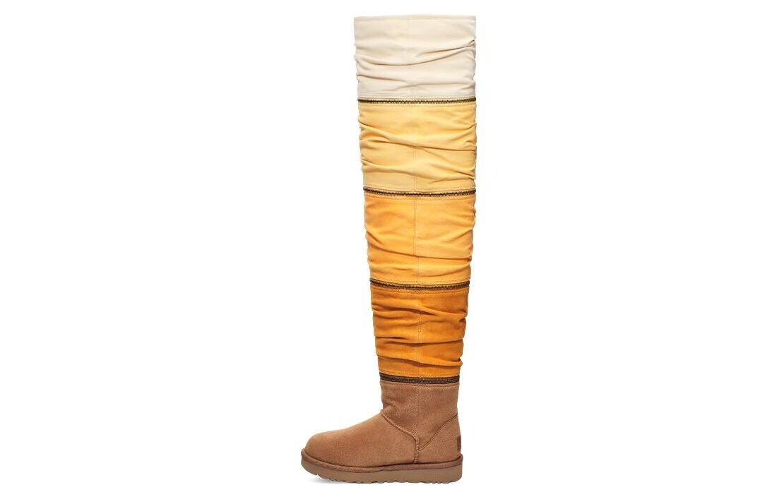 Сапоги женские каштановые многоцветные Ugg