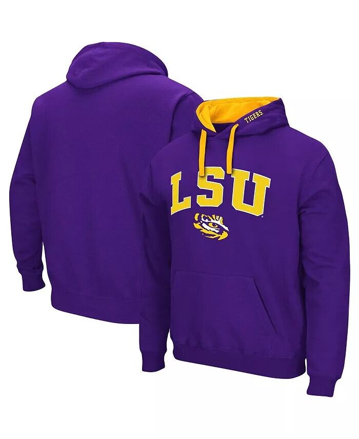 

Мужская фиолетовая толстовка с капюшоном LSU Tigers Big and Tall Arch & Logo 2.0 Colosseum