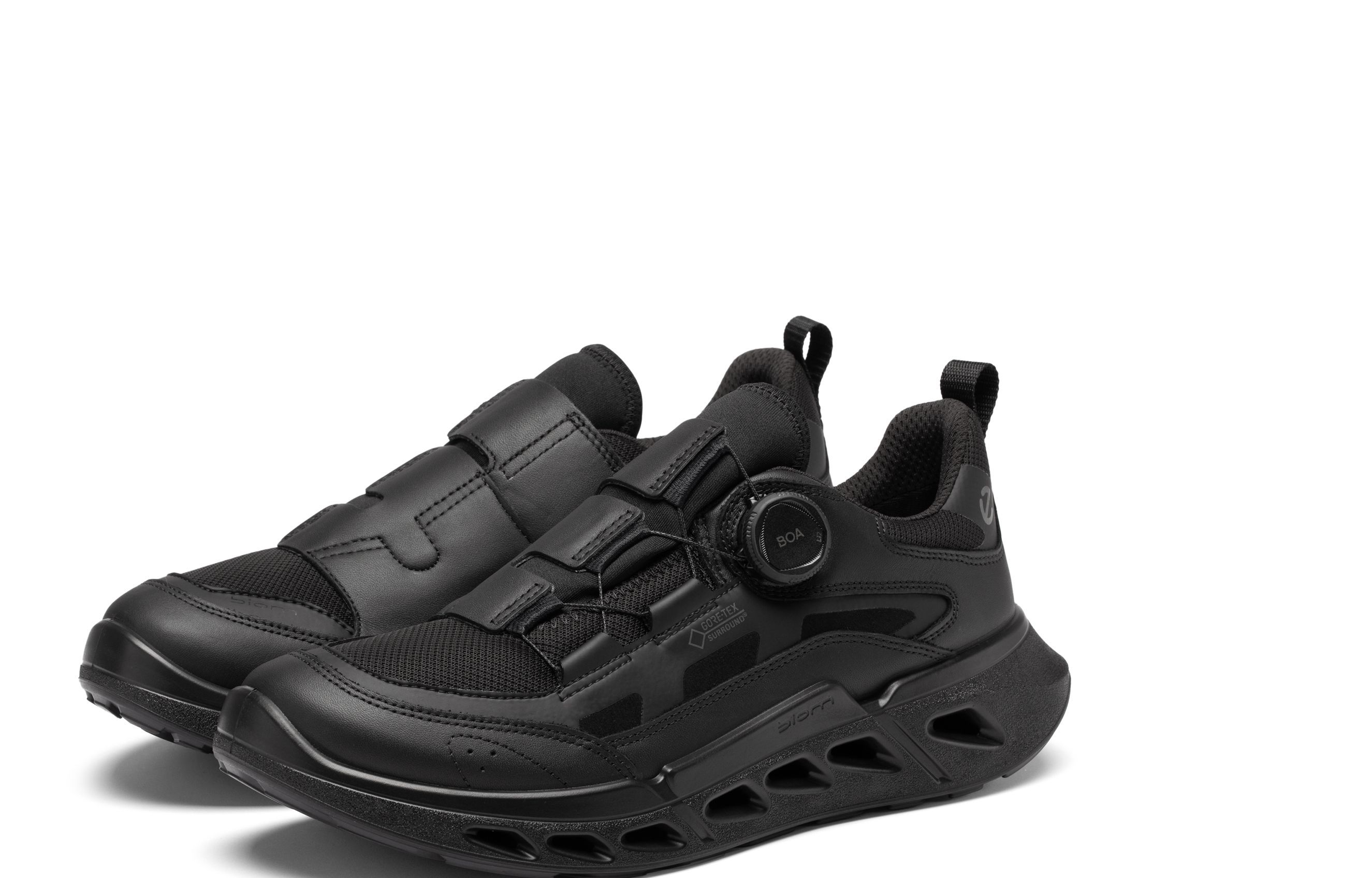 Ecco SS26 BIOM 720 Collection Кожаные мужские повседневные туфли Black — фото 4