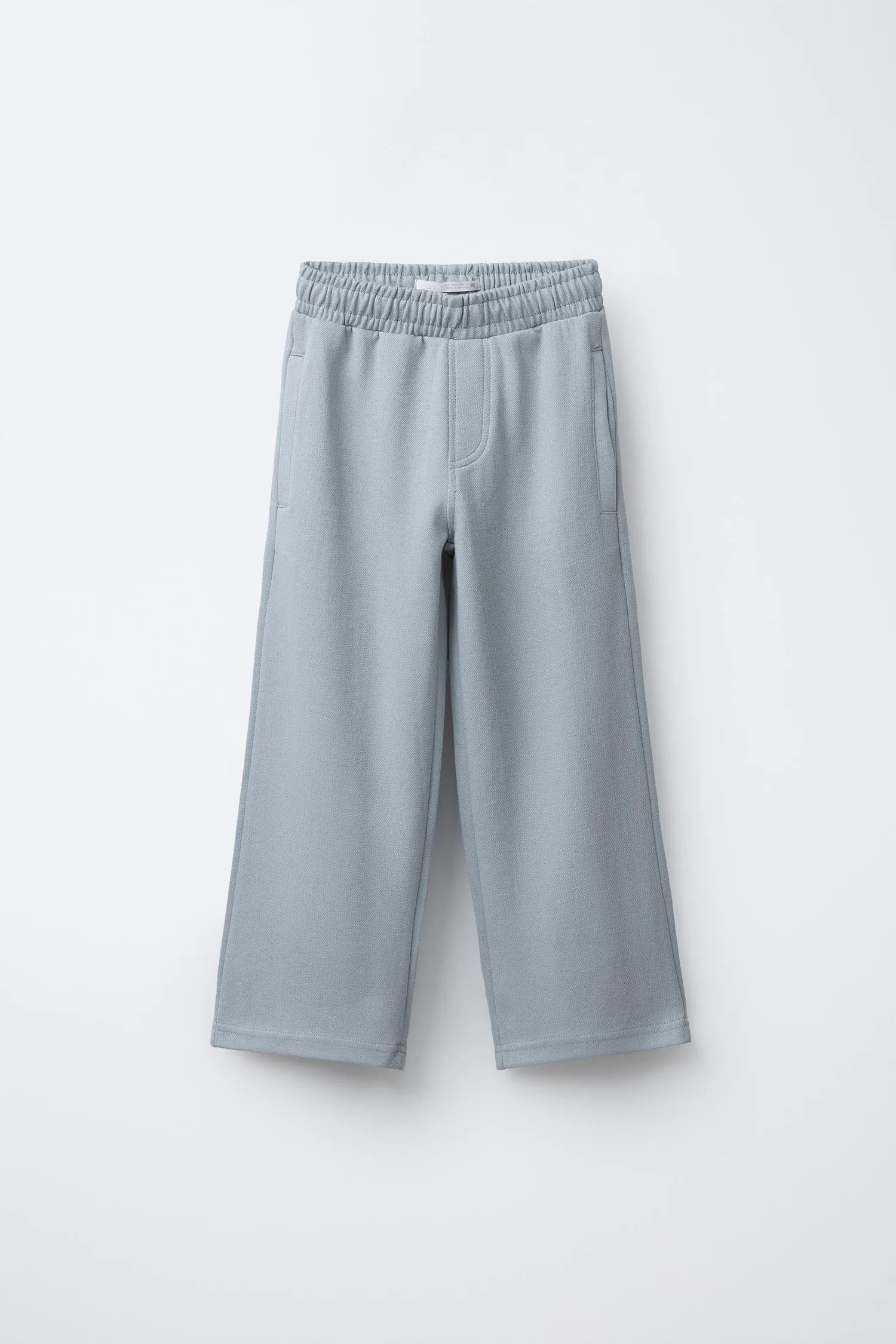 Комплект из поло и брюк из пике с блузкой из трикотажа Zara, жемчужно-серый — фото 4