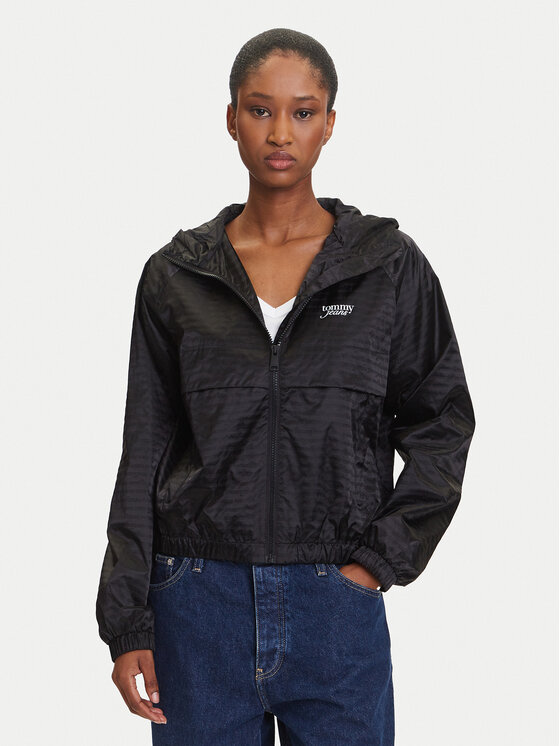 

Ветровка relaxed fit Jacquard DW0DW20952 Tommy Jeans, чёрный, Черный, Ветровка relaxed fit Jacquard DW0DW20952 Tommy Jeans, чёрный
