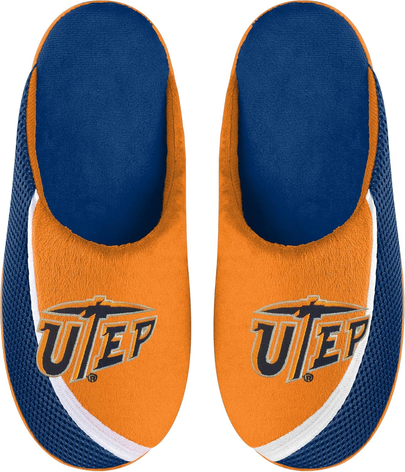 

Мужские тапочки FOCO NCAA 2022 с большим логотипом и цветной окантовкой, Utep Miners