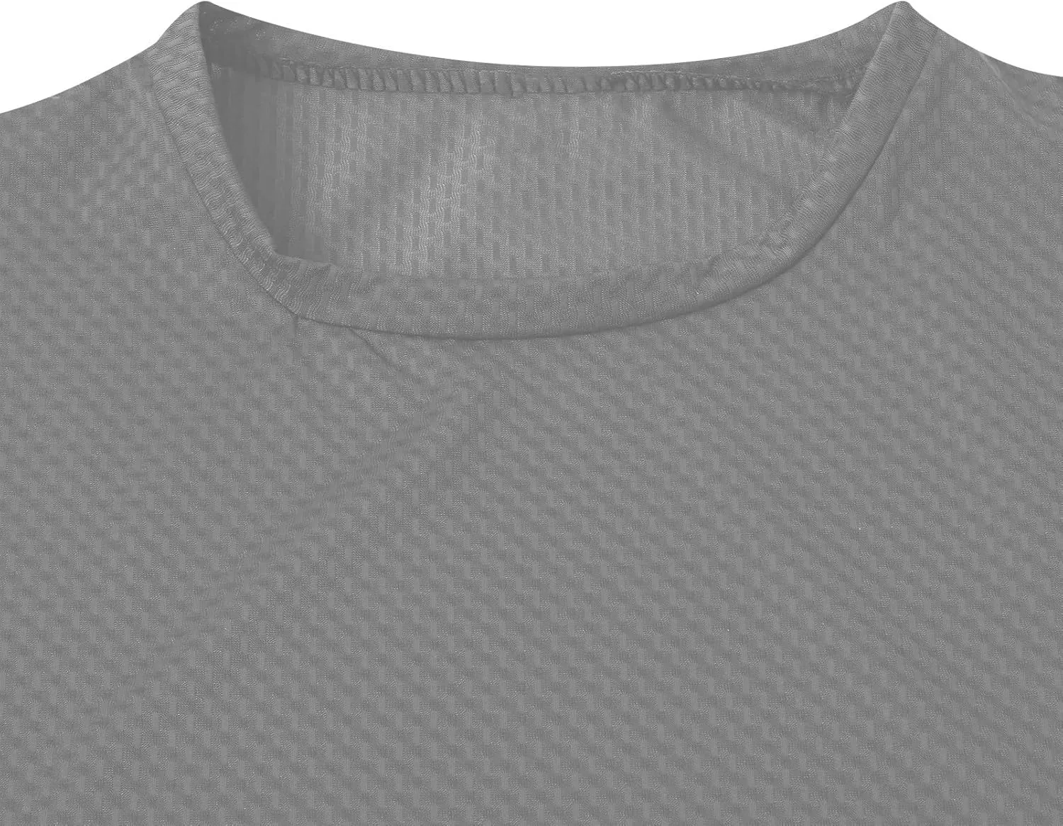 Мужская майка-сетка Athletic Dry Fit с круглым вырезом, эластичная футболка с коротким рукавом, спортивная легкая майка Generic, серый — фото 4