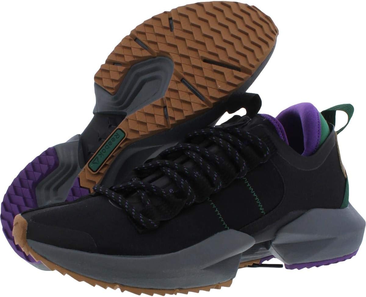 Кроссовки для бега по пересеченной местности Reebok Sole Fury для взрослых, унисекс, черный/зеленый/фиолетовый — фото 2