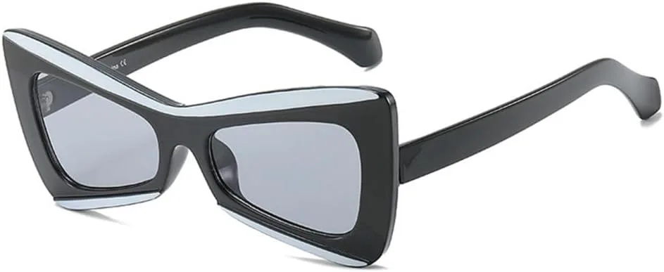 

Солнцезащитные очки-бабочки в форме треугольника 2027 года для женщин, винтажный стиль, большие солнцезащитные очки, градиентные очки для вождения MTZJH, Black