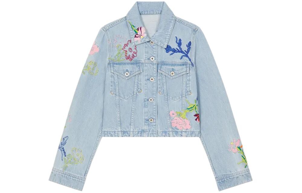 

Джинсовая куртка женская светло-голубая Kenzo