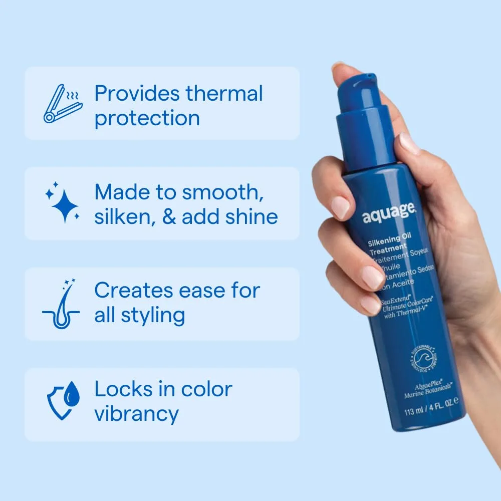 Средство для ухода за кожей Aquage SeaExtend Silkening Oil Treatment 118 мл (1 шт.), yellow — фото 4