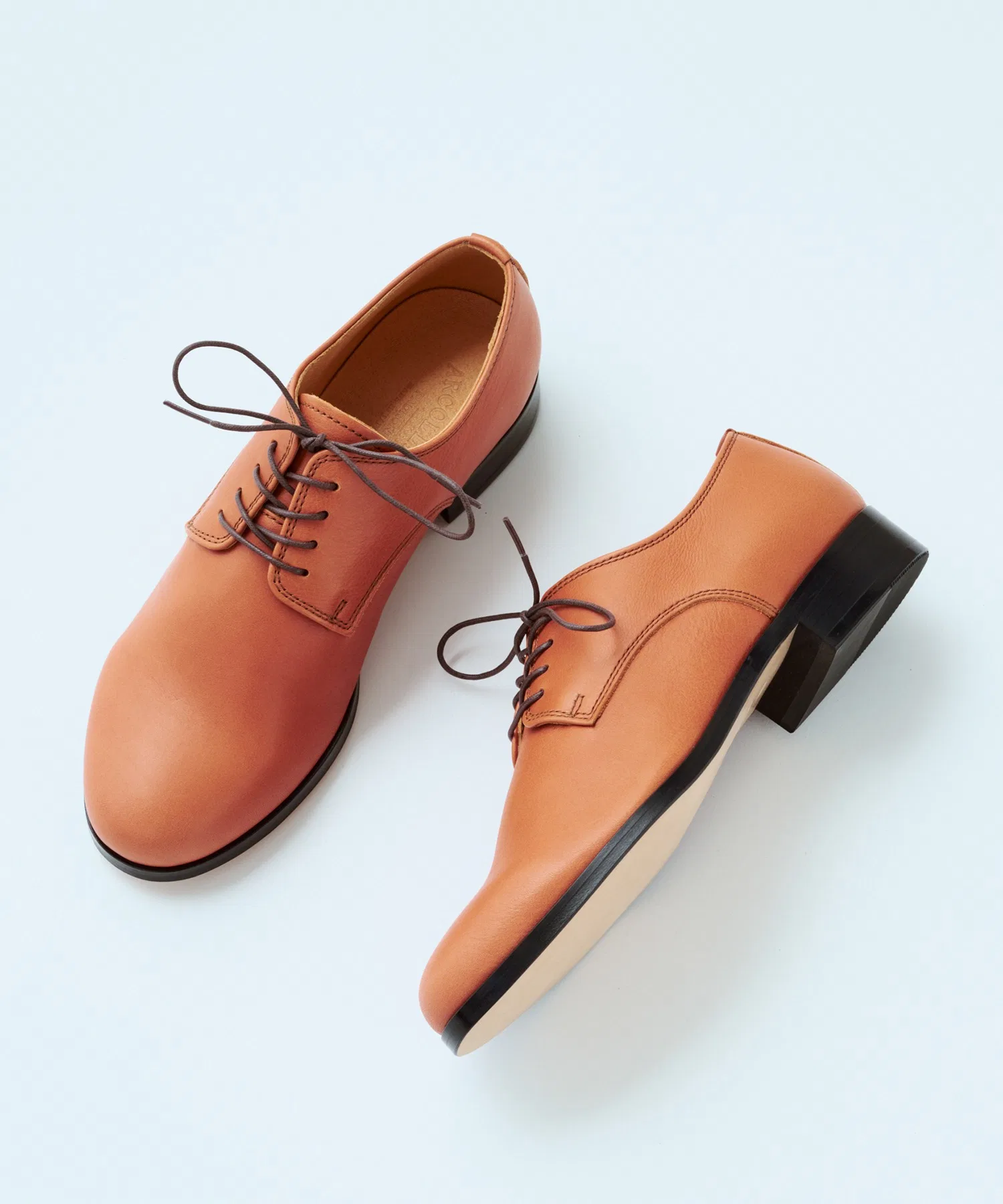 Мужские кожаные туфли ARCOLLETTA PADRONE EX DERBY PLAIN TOE кэмел