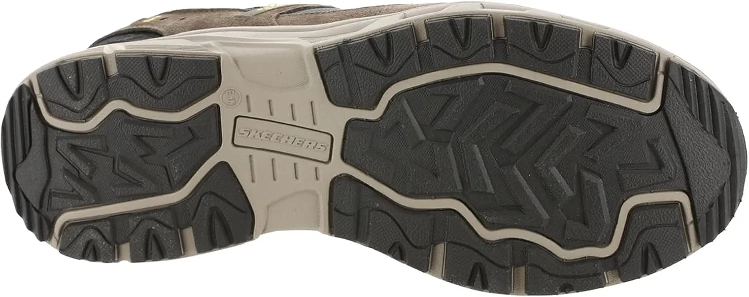 Мужские походные кроссовки Skechers Oak Canyon, неизменно выигрывающие в категории "Лучший выбор", Brown Leather Textile Synthetic Black Trim — фото 3