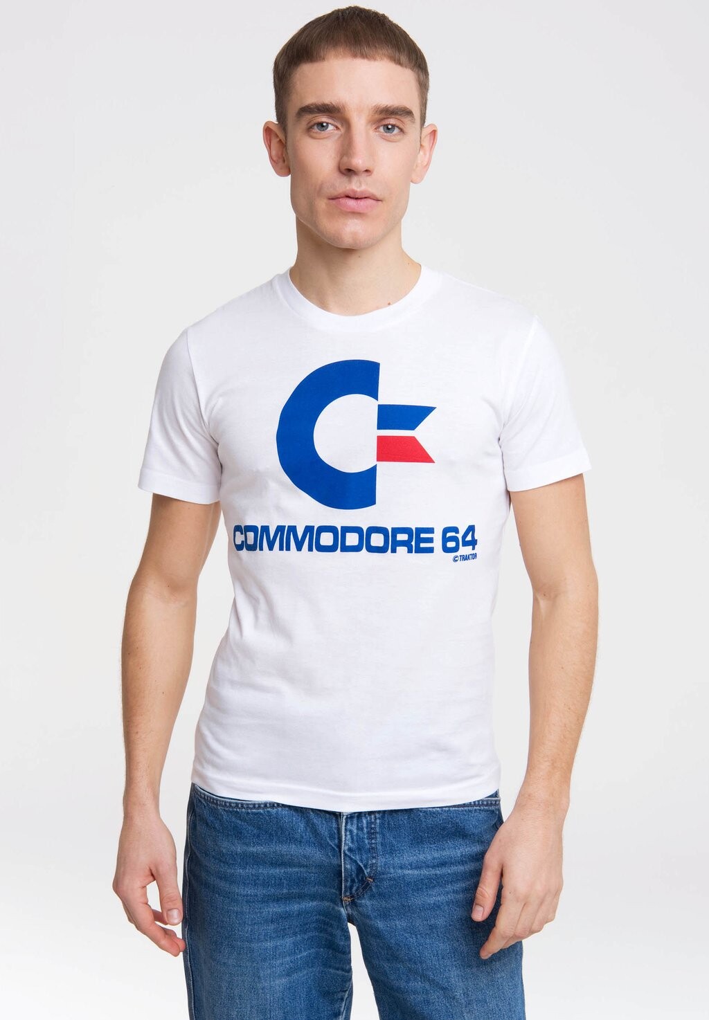 

Футболка с принтом COMMODORE-LOGO LOGOSHIRT, цвет weiss