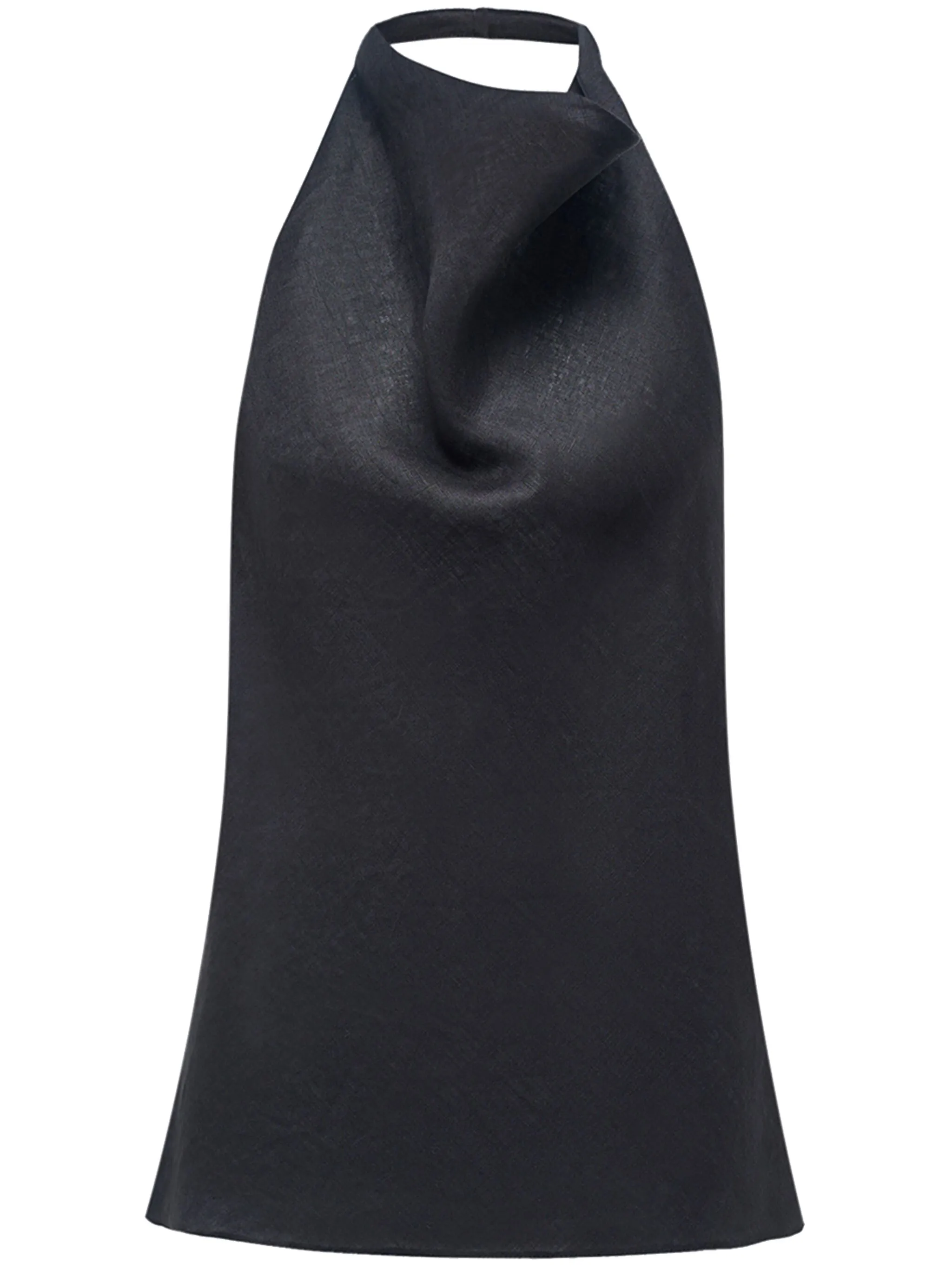 

Льняной топ с открытой спиной 12 Storeez, черный