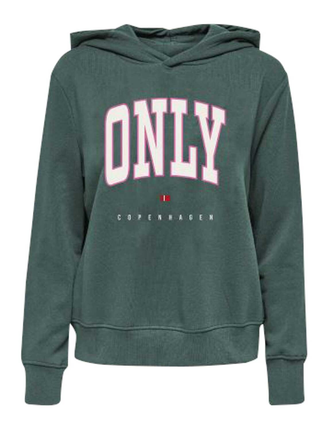 

Толстовка Only ONLLAURA L/S HOODIE CS SWT, серый