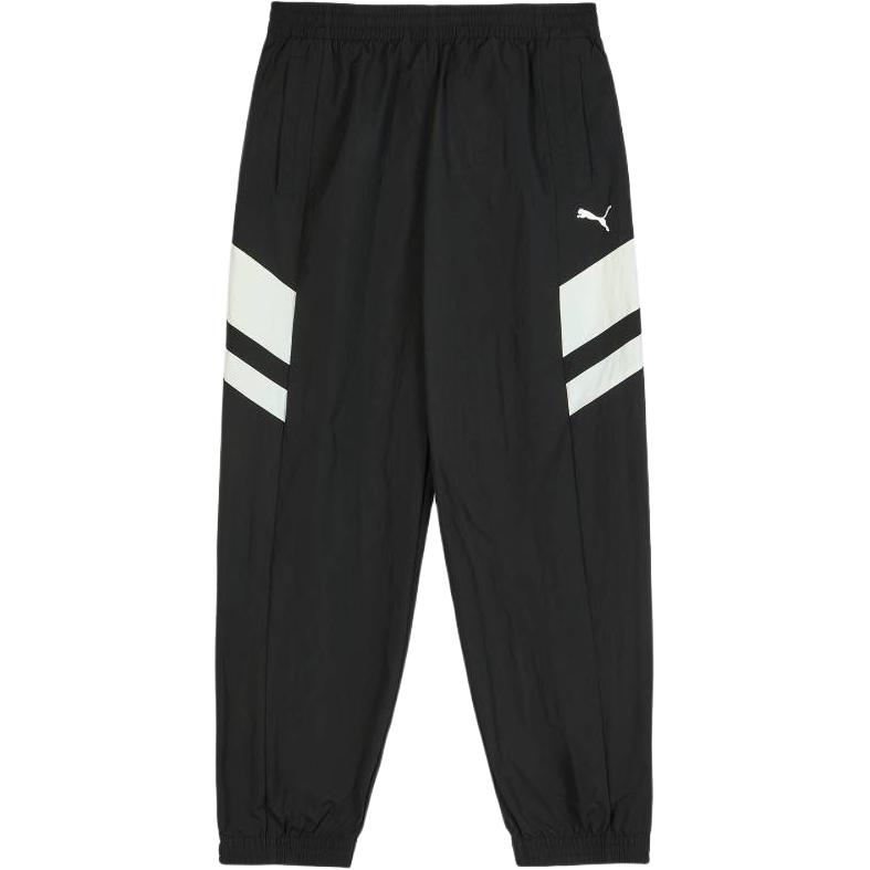 

Ретро расцветка SS25 расслабленные повседневные брюки unisex PUMA, черный