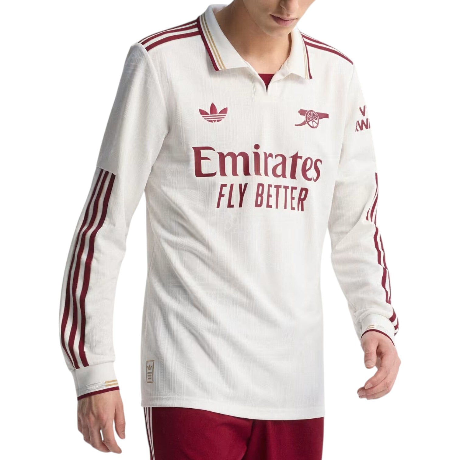 Джерси adidas x Arsenal 25/26 Third Authentic Long Jersey Slim Fit 'Cloud White' — фото 3