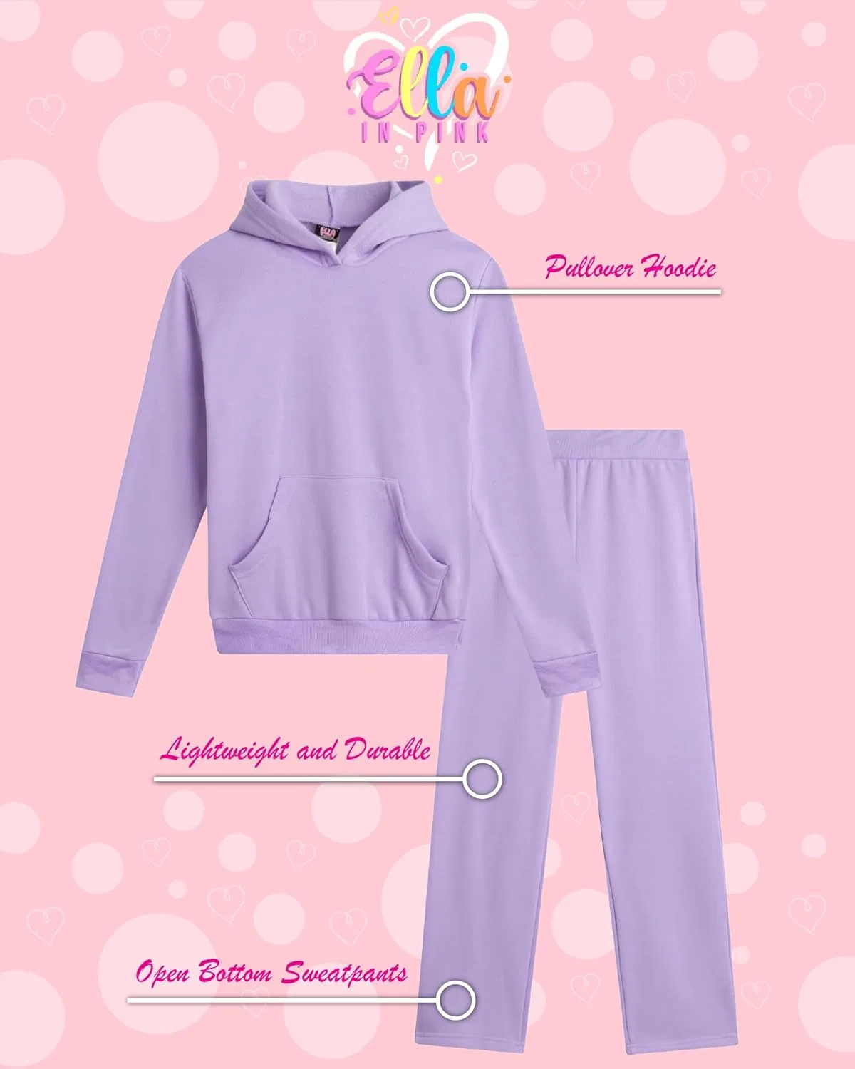 Детский спортивный костюм из флиса ELLA IN PINK, фиолетовый — фото 2