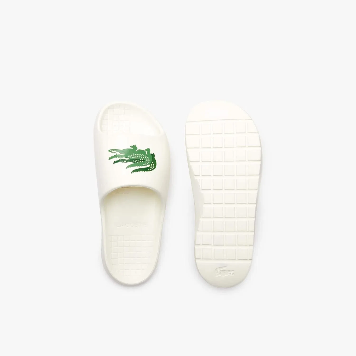 Мужские шлепанцы Serve Slide 2.0 Evo из синтетического материала с цветными блоками Lacoste, 2-White Green — фото 4