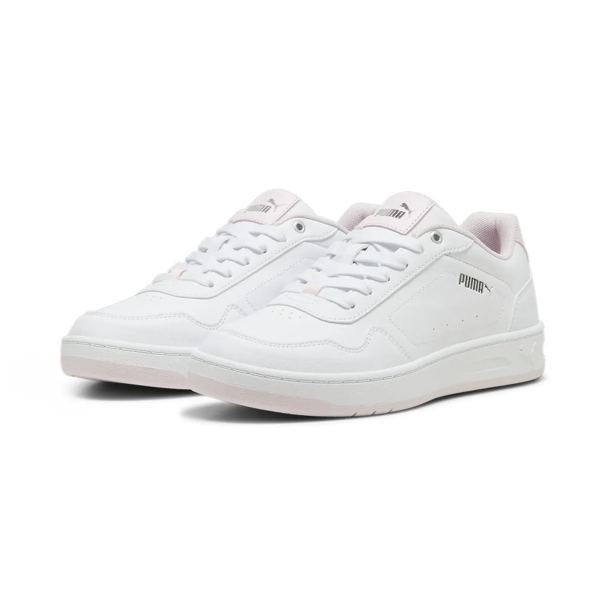 Кроссовки PUMA "COURT CLASSY", цвет Puma White-Whisp Of Pink- Puma Silver