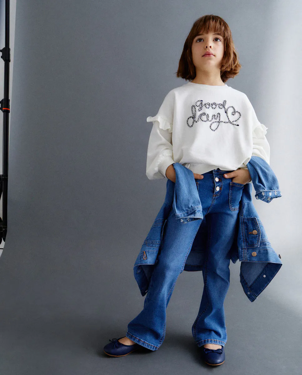 

Брюки с карманами для девочек Kids El Corte Inglés, бледно-голубой